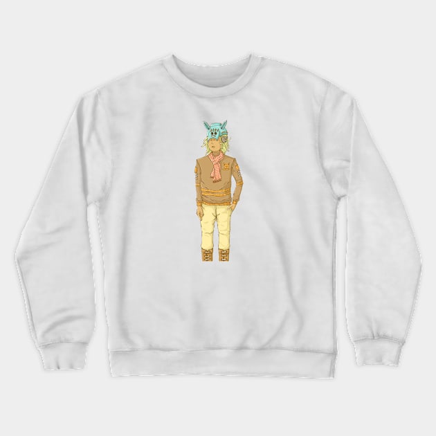 Rabbit hat Crewneck Sweatshirt by Masrofik